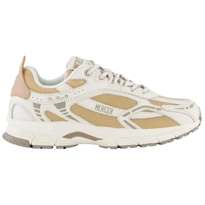 MERCER AMSTERDAM Low-Top-Sneaker Dames The Re-Run Nappa Wit/Beige weiß