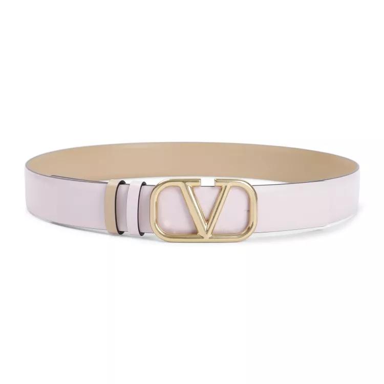 VALENTINO Gürtel - Vlogo Signature Reversible Belt - Gr. 85 - in Beige - für Damen