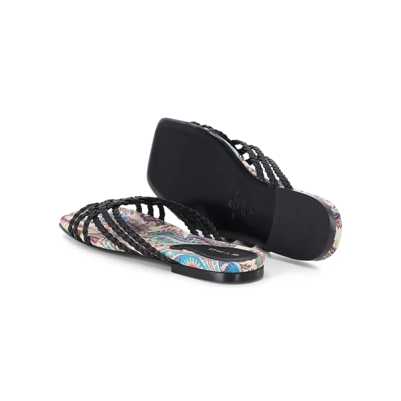 Etro Veterschoenen Sandalen aus Leder schwarz(Image 3)