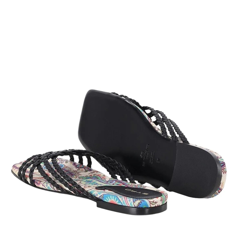 Etro Slides Sandalen aus Leder schwarz(Image 3)