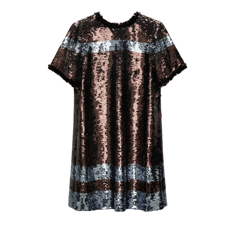 Dorothee Schumacher Kleid SPARKLING SHINE dress caramel black