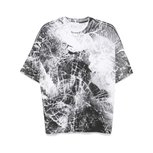 Alexander McQueen Smashed Screen-Print T-Shirt White/Black White T-shirts