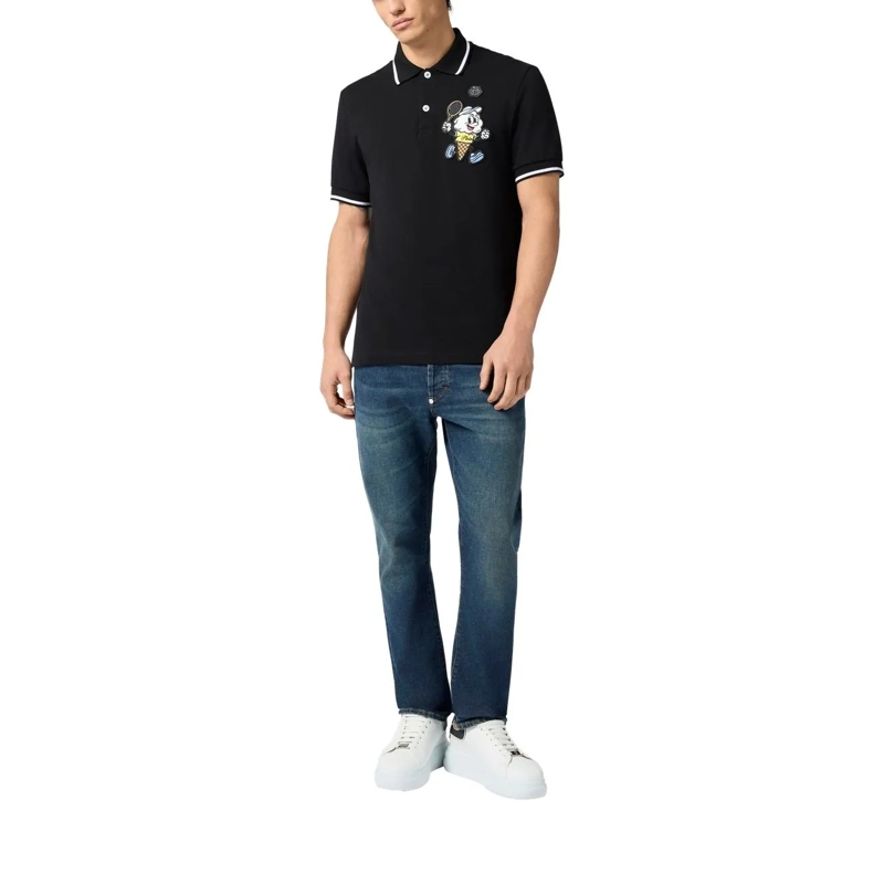 Philipp Plein T-Shirt Polo T-Shirt Gelato Monsters schwarz(Image 2)