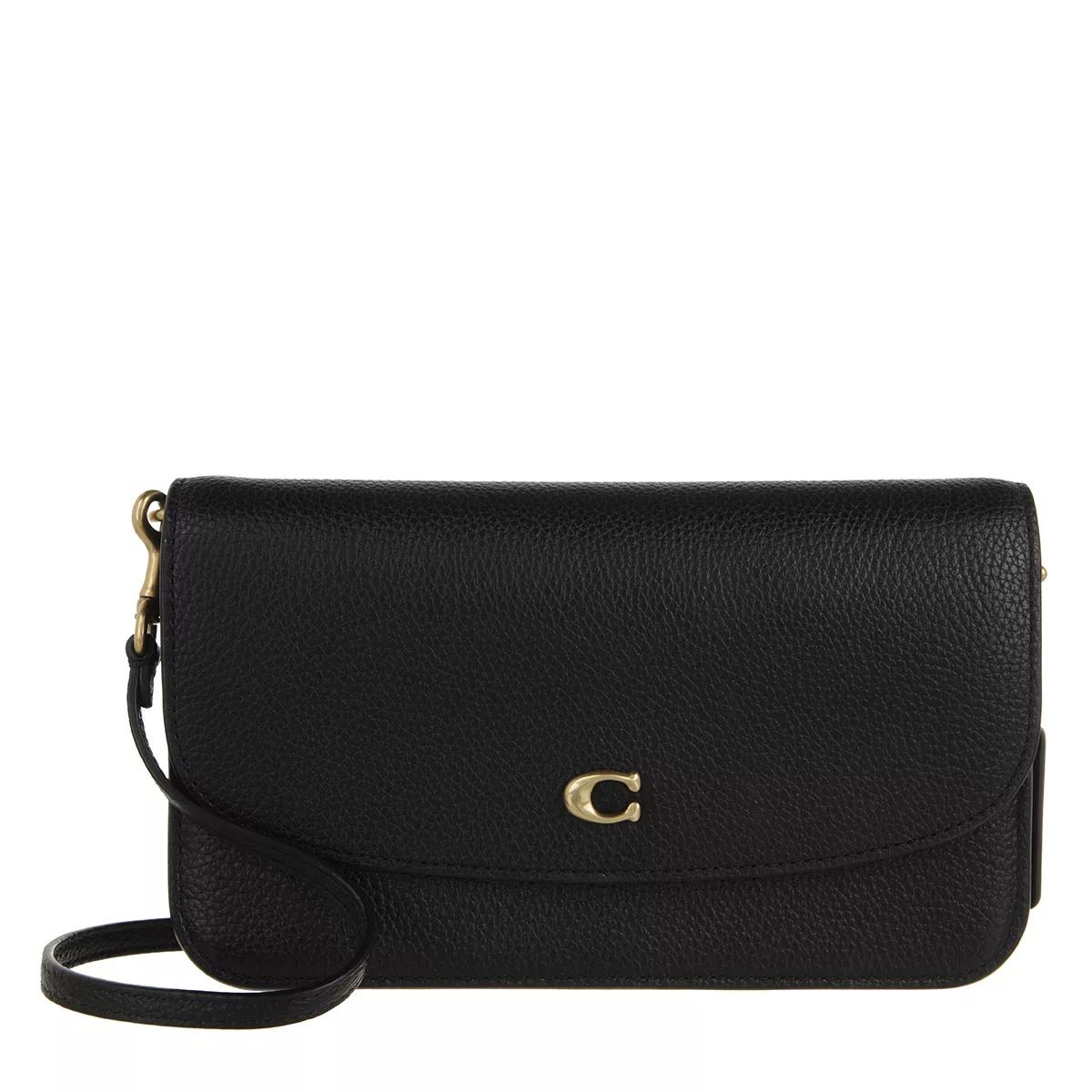 Coach Polished Pebble Leather Hayden Crossbody, Black, One Size: Handbags