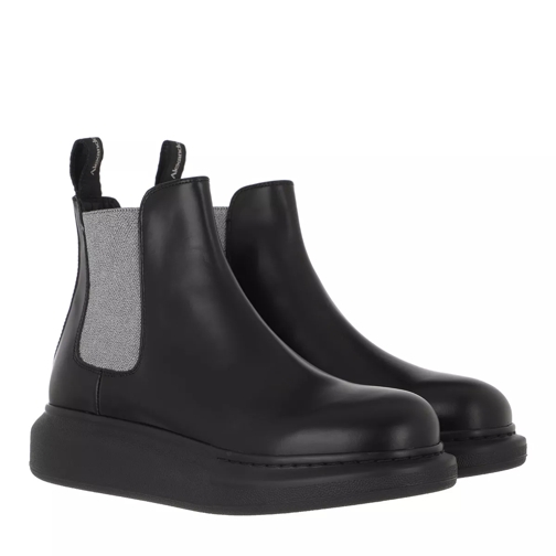 Alexander McQueen Chelsea Boots Leather Black/Silver Chelsea Boot