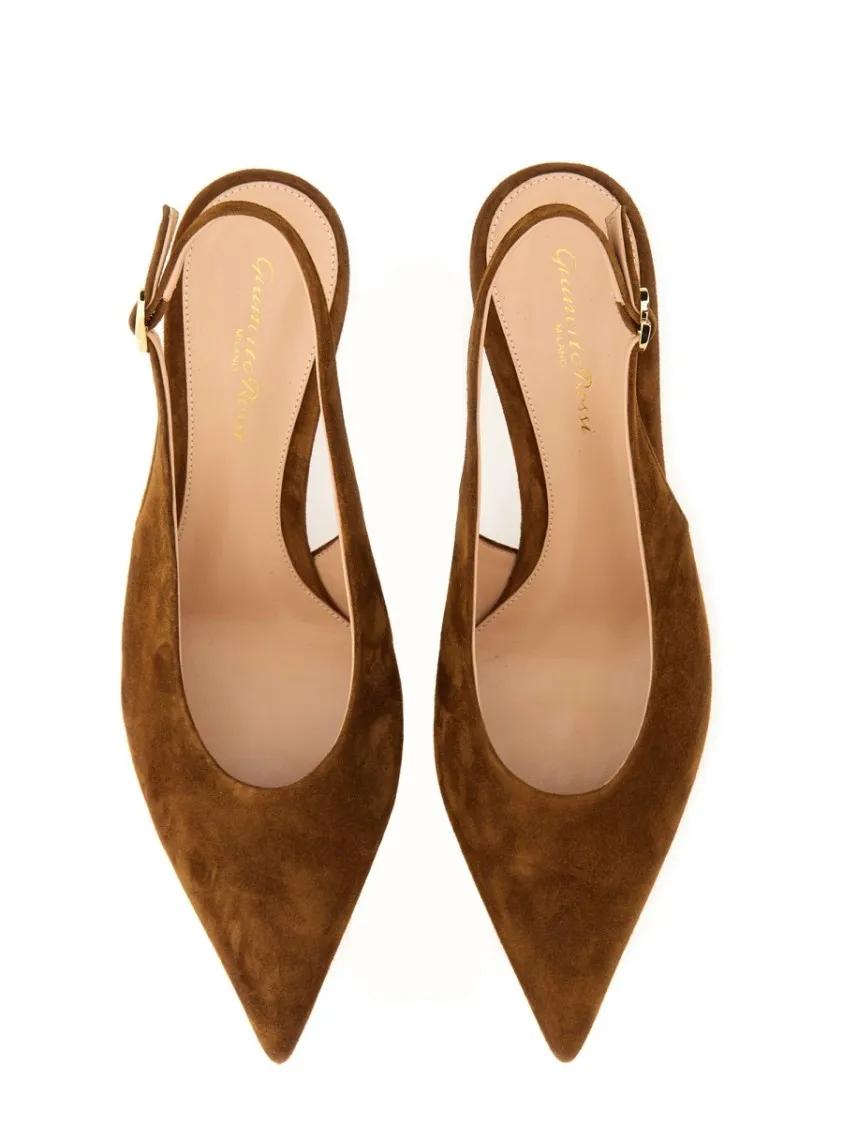 Thumbnail - Gianvito Rossi Hohe Schuhe - "Robbie" Slingback - Gr. 40 (EU) - in Braun - für Damen