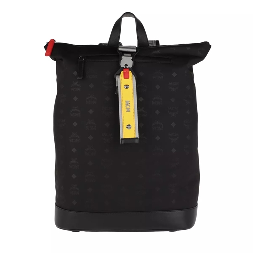 MCM Nylon Backpack Medium Black Rucksack