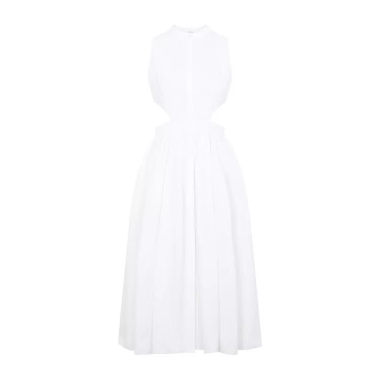 Alexander McQueen - White Cotton Day Dress - Größe 42 - white