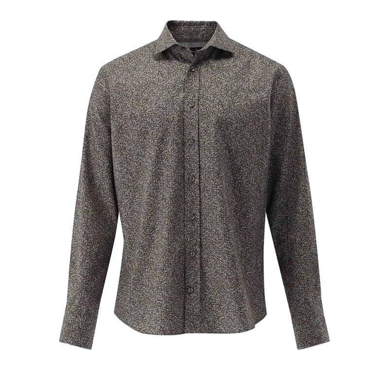 VAN LAACK Hemd Hemd Tailor Fit Druck braun