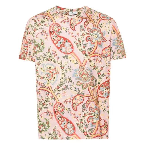 Etro Multicolor Paisley-Print Floral T-Shirt Multicolor T-shirts