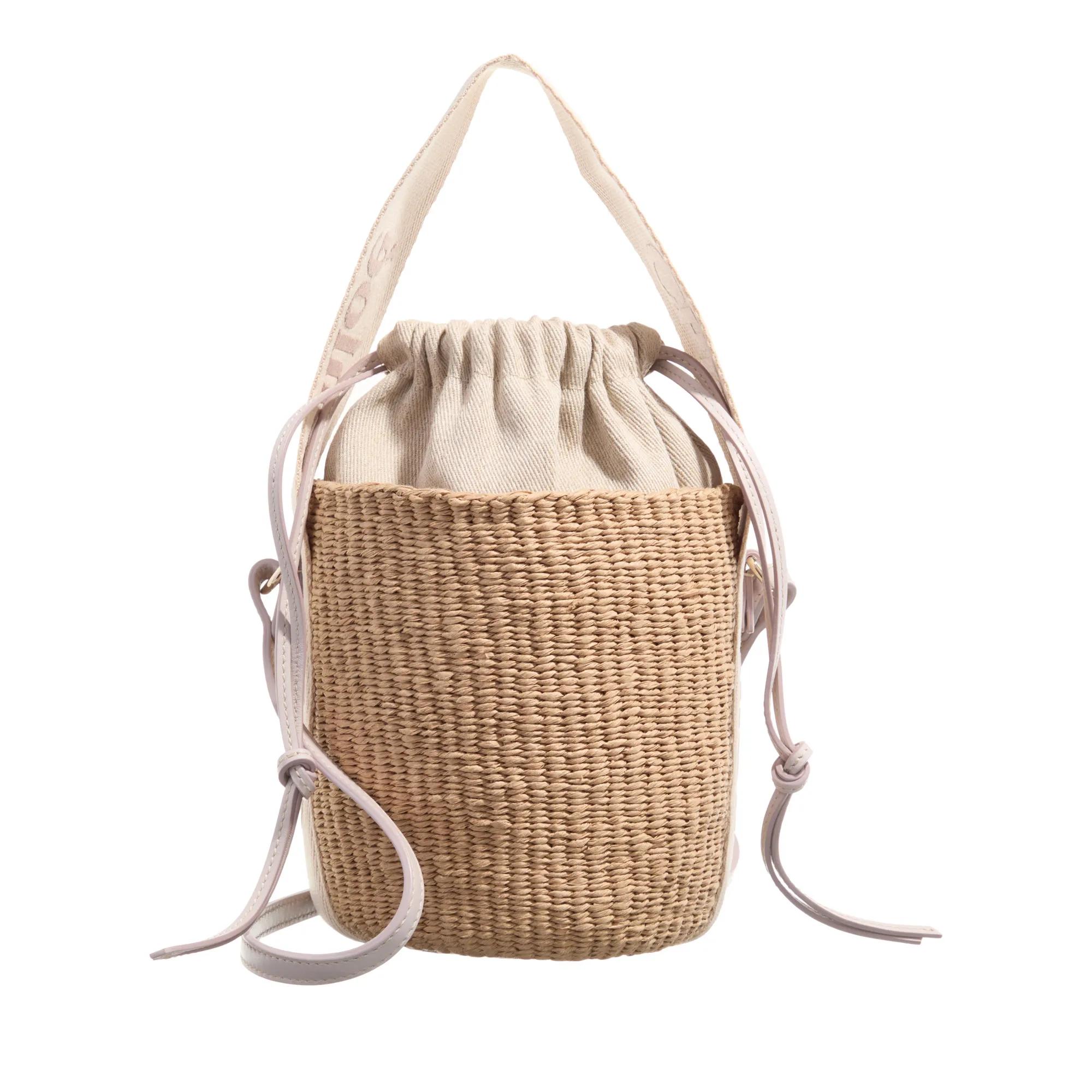 Chloé Beuteltasche - Woody Drawstring Small Tote Bag - Gr. unisize - in Beige - für Damen