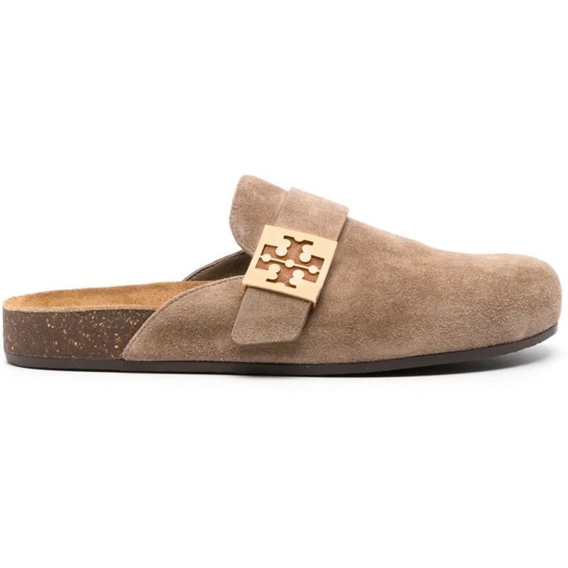 Tory Burch Loafer Sandals Grey grau