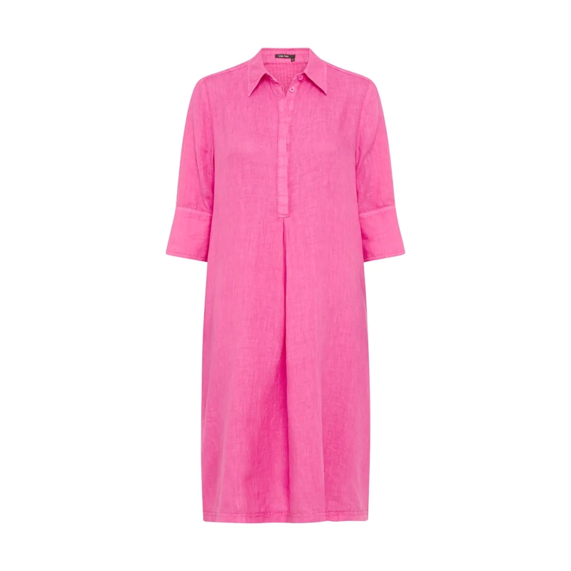 Marc Aurel Midikleid Leinenkleid pink