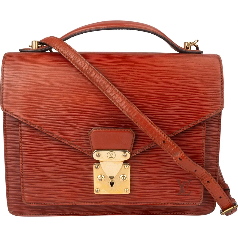 Louis Vuitton Tote Louis Vuitton Cognac Epi Leather Monceau Handbag braun