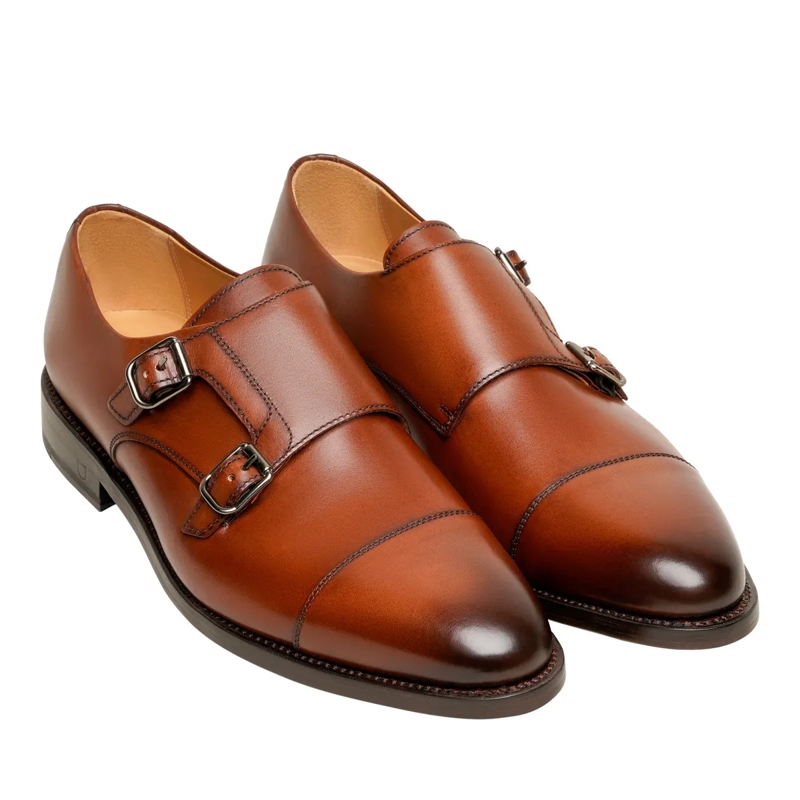 Henry Stevens Monkstraps Schnallenschuhe Marshall CDM mittel-braun(Image 2)