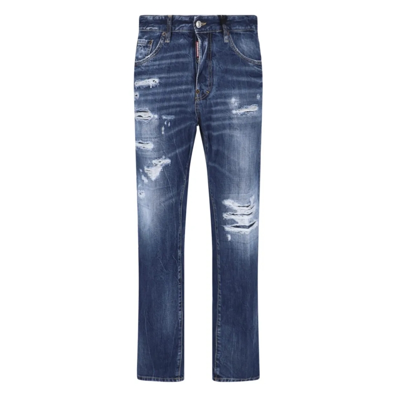 Dsquared2 Jeans Straight-Leg Jeans With Traditional Five-Pocket St Blue