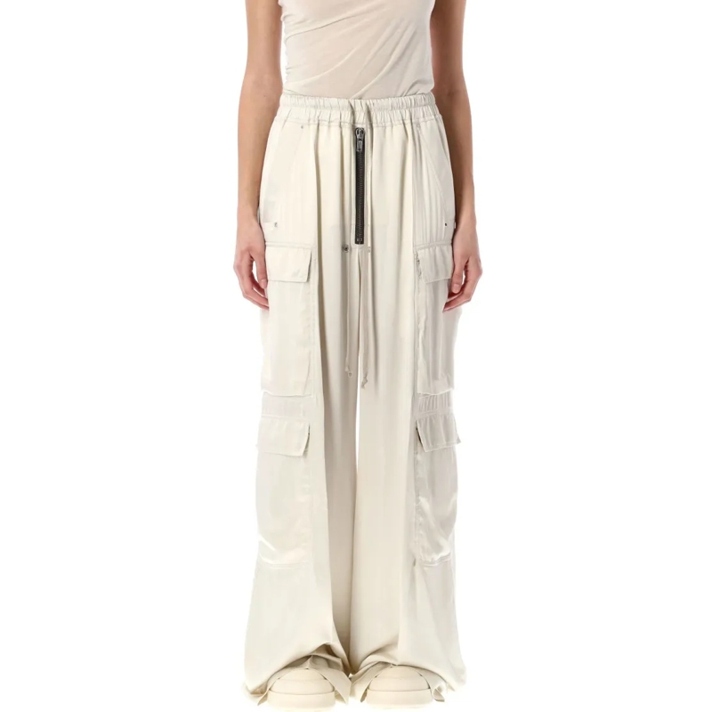 Rick Owens  Cargobelas Relaxed Fit Wide Leg Cargo Pants Neutrals