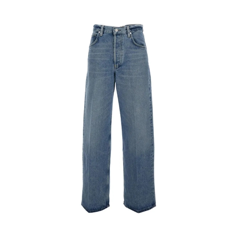 Citizens Of Humanity Jeans Organic Cotton Baggy Jeans With High Waist And Fiv Blue