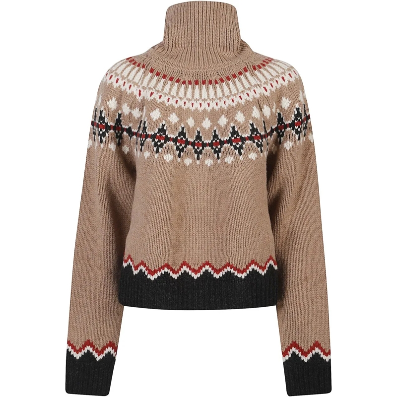 Alanui  Sweet Winter Turtleneck Sweater Brown braun