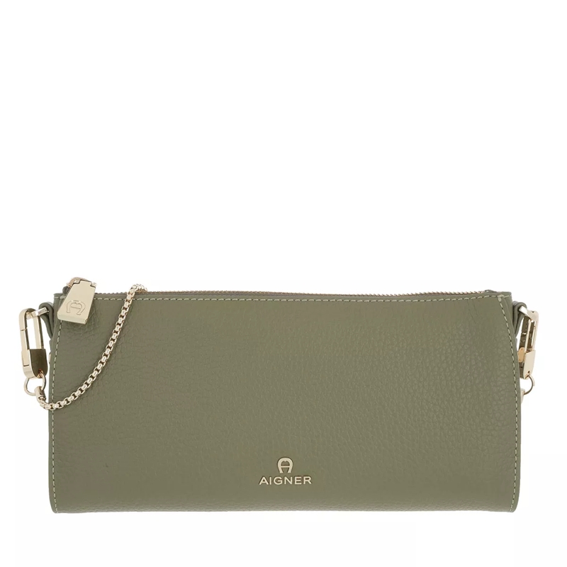 AIGNER Pochette Ivy Handle Bag Moss Green