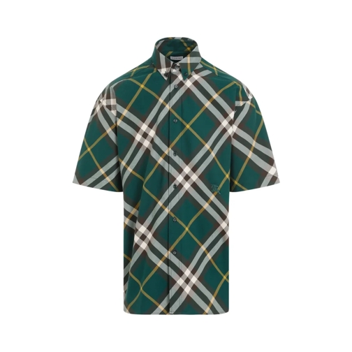 Burberry Hemden Green Check Cotton Shirt Green