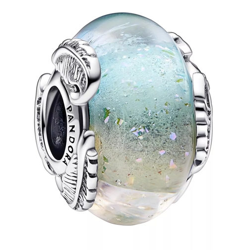 Pandora Feather sterling silver charm with Murano glass Multicolor Ciondolo