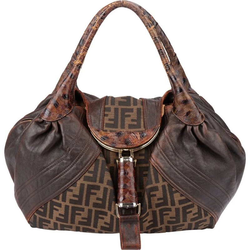 Fendi Tote Fendi FF Monogram Spy Handbag braun