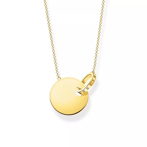 Thomas Sabo Necklace Together Coin With Gold-Coloured Ring Mittellange Halskette