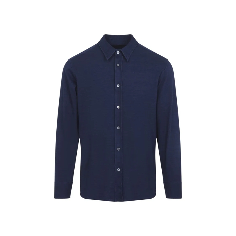 Tom Ford Hemd Tailored Long-Sleeve Button-Up Shirt With Classic  Blue