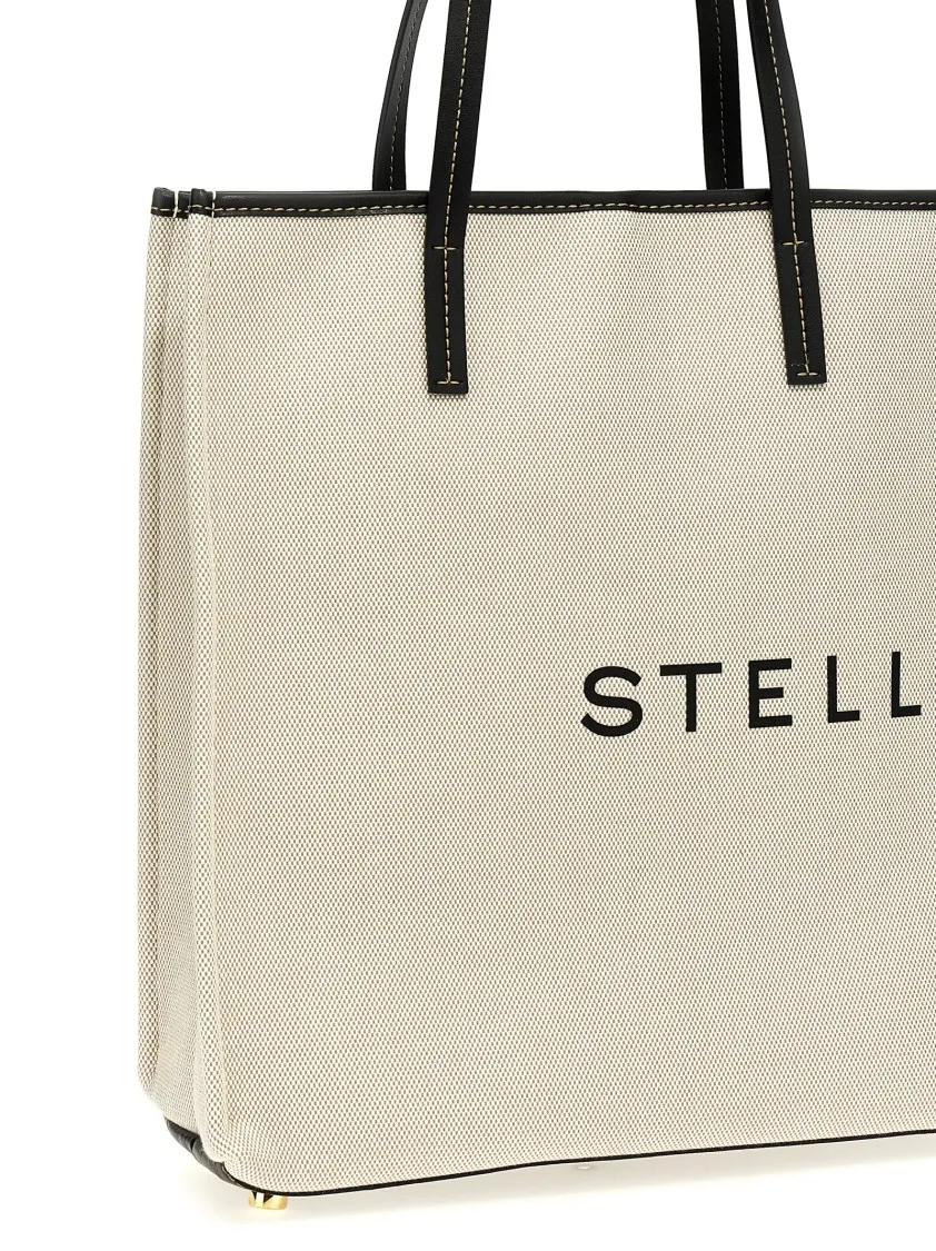 Stella Mccartney Shoppers & Totes Logo Shopping Bag in beige