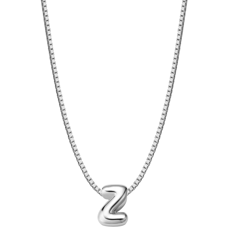 Glanzstücke München Mittellange Halskette Sterling Silber Halskette Buchstabe Z silber