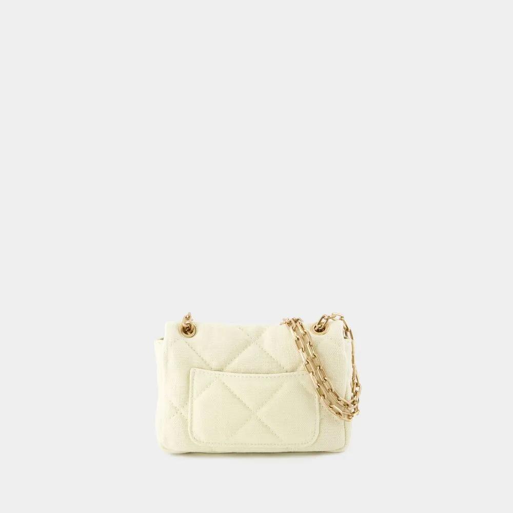 Vanessa Bruno Hobo bags Nano Moon Bag Linen Yellow in geel