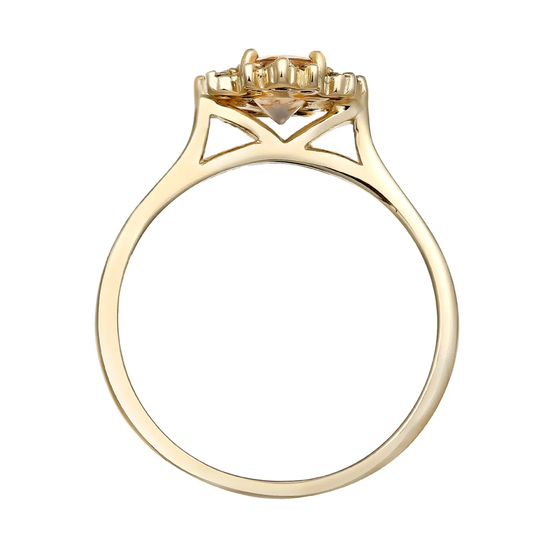 Haze & Glory Ring Ring Diamant Morganit Verlobungsring 375 Gelbgold gold(Image 3)