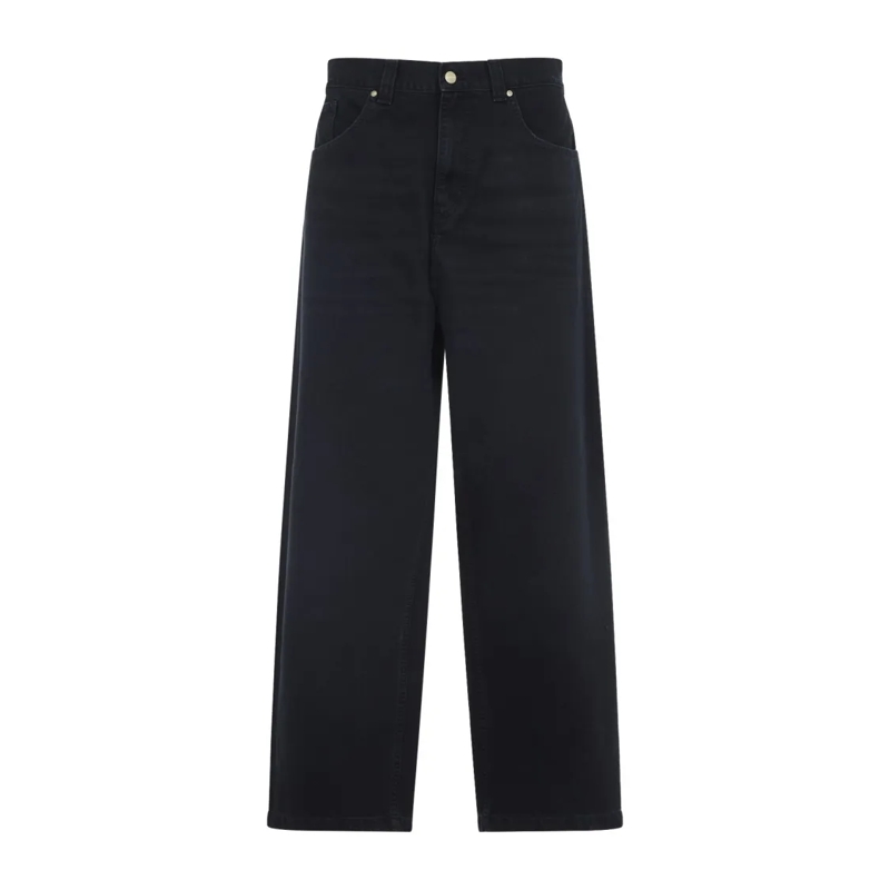 Carhartt Wip Rechte Been Jeans Relaxed Fit Black Trousers With Classic Five-Pocke Black