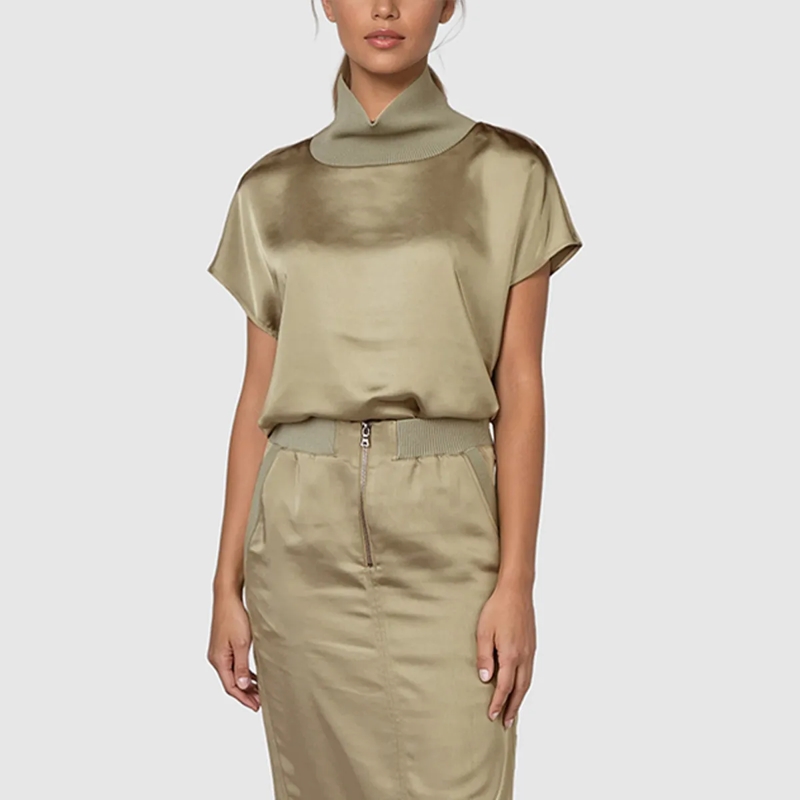 Marc Aurel Top Satin-Top khaki(Image 3)