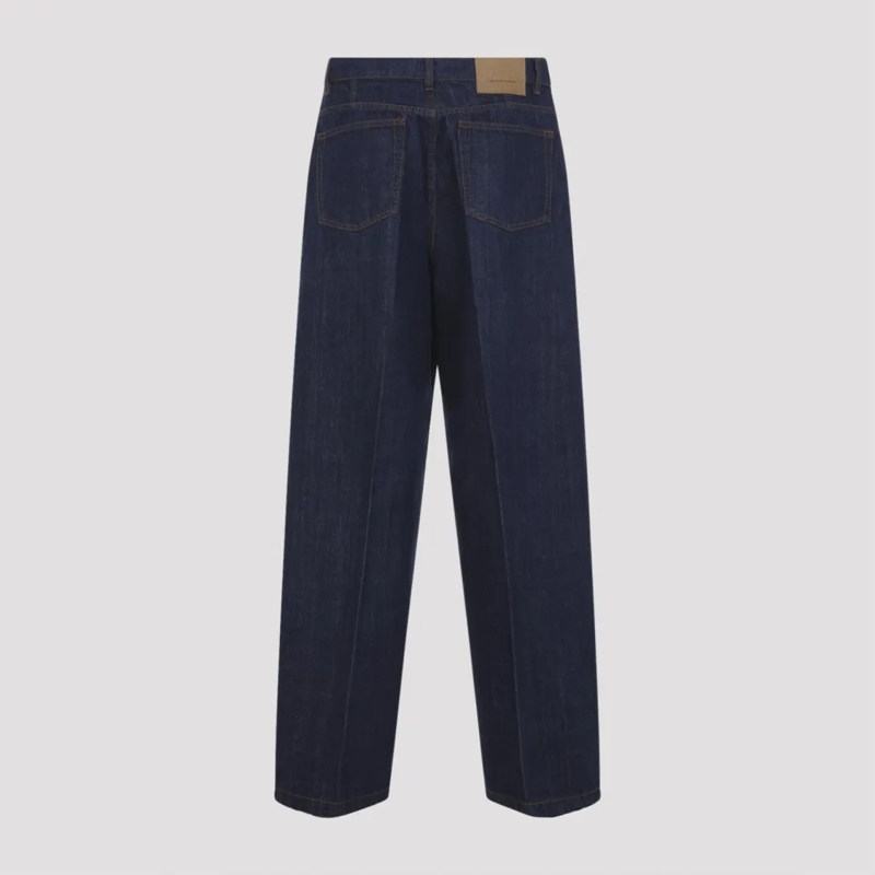 AMI Paris Jeans Straight-Leg Indigo Denim Jeans With Classic Fit Black