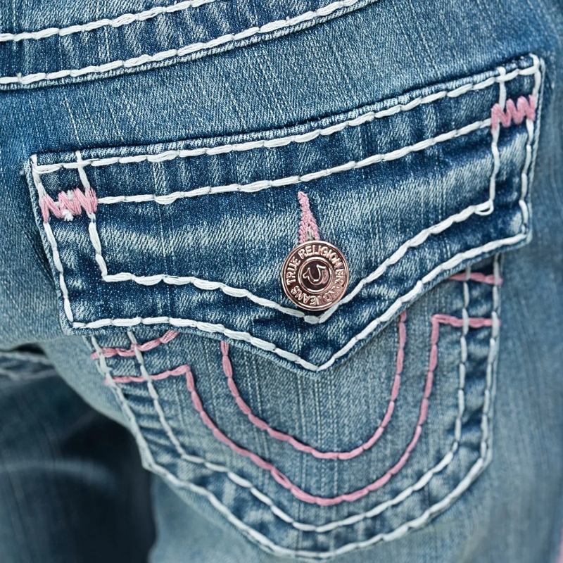 True Religion Bootcut-Jeans - Mid Rise- Bootcut-Jeans- Schmale Passform an H blau(Image 5)