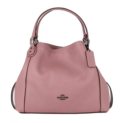 Coach Edie 28 Pebbled Leather Shoulder Bag Dusty Rose Tote
