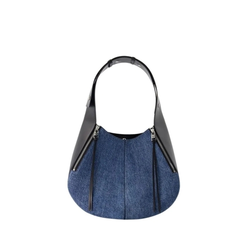 Alexander McQueen Sac à bandoulière The Skull Hobo Bag - Denim - Blue Blue