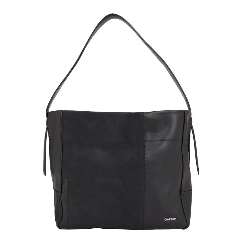 Calvin Klein Sac hobo Texture Handtasche Schwarz
