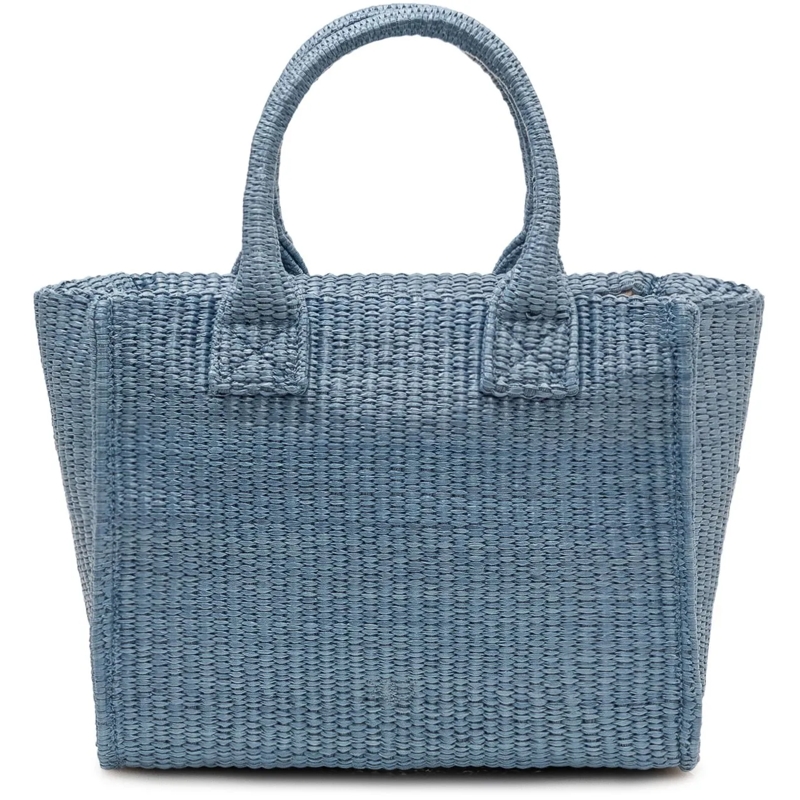 Pinko Shopper Borsa Beach Shopper Mini con Manici blau(Image 3)
