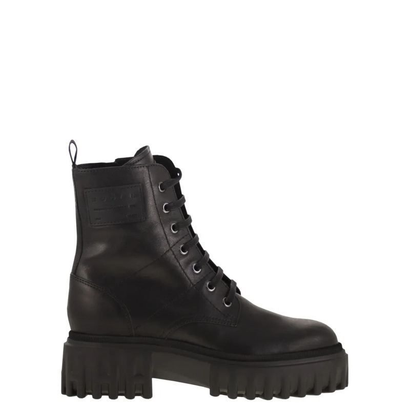 Hogan Stiefel H700 - Leather Combat Boots Black