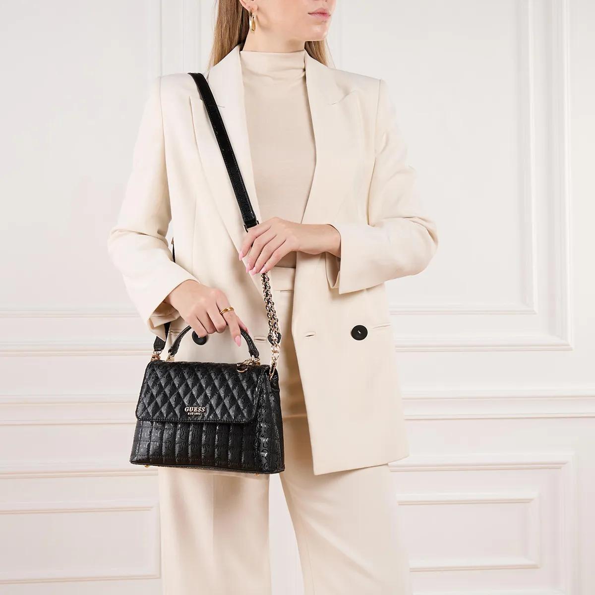 Guess Satchels Yarmilla Top Handle Flap in zwart