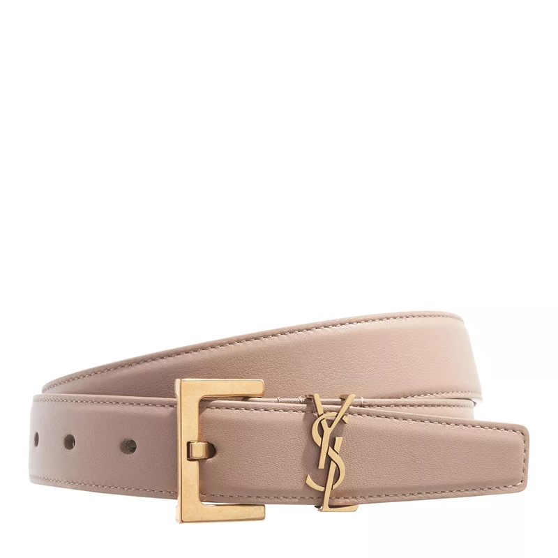 Saint Laurent Ledergürtel YSL Belt beige