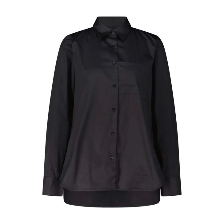 Lis Lareida Bluse aus Baumwoll Mix Schwarz Blouses