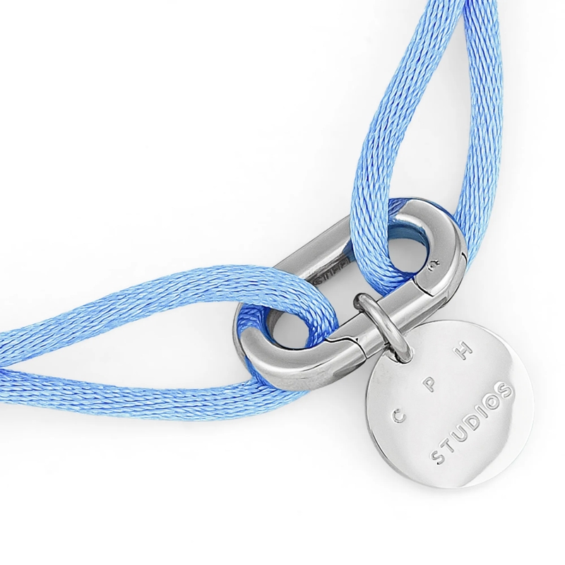 Copenhagen Armband Edelstahl Fabric Link blau(Image 4)