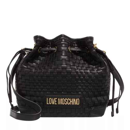 Love Moschino Woven Nero Bucket Bag