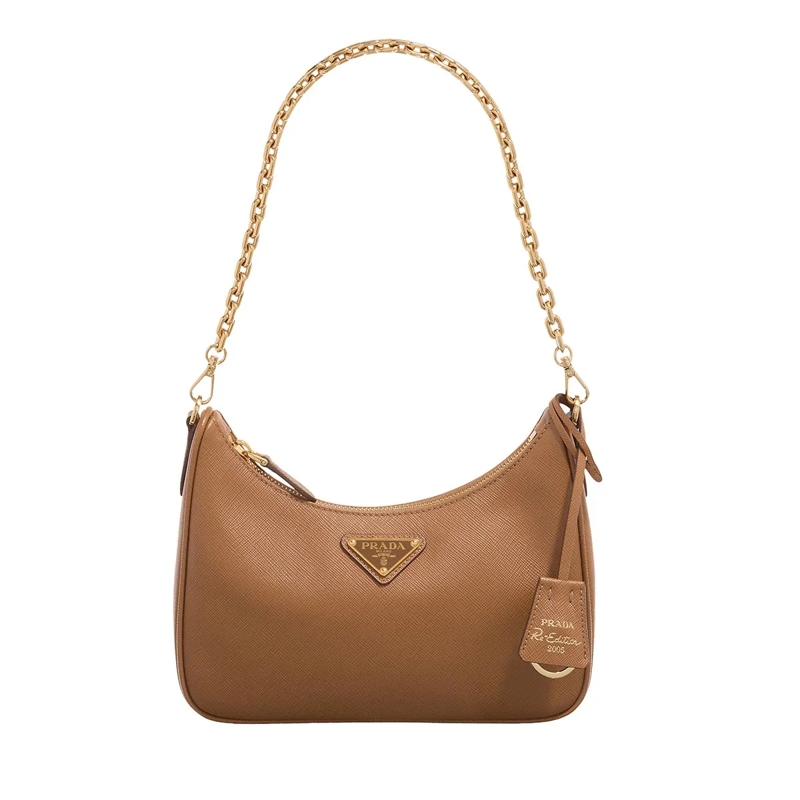 Prada Schultertasche Re-Edition 2005 Caramel