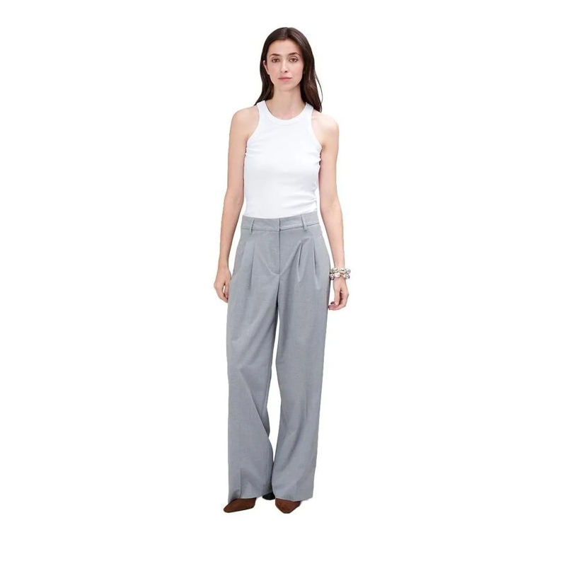 True Religion Hose - Gerades Bein- Buntfalte- Bügelfalte- Unifarbe grau(Image 4)