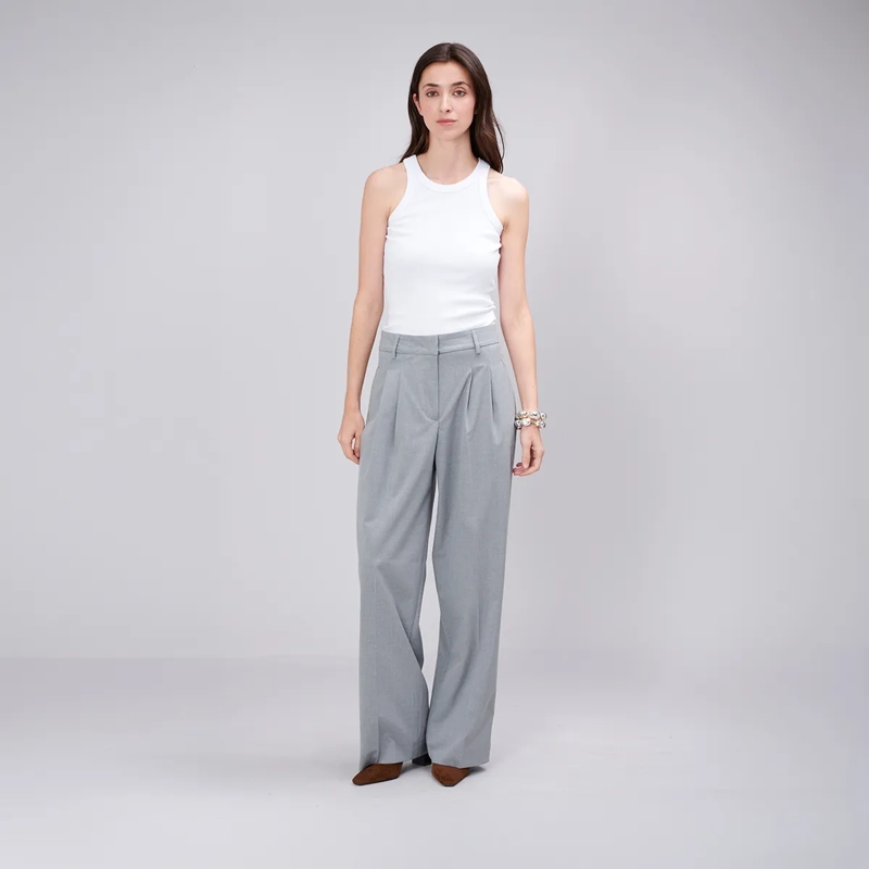True Religion Hose - Gerades Bein- Buntfalte- Bügelfalte- Unifarbe grau(Image 2)